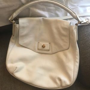 Marc Jacobs white leather satchel